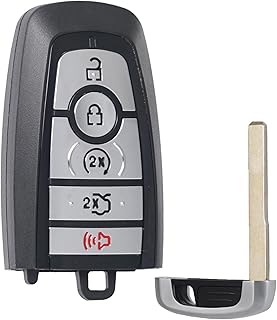 SUPALAND 5Buttons Key Fob Replacement Compatible for Ford Fusion 2017-2021 Mustang 2018-2022 Mustang Cobra 2019-2022 Push Start 5 Button Keyless Entry Remote Start Control M3N-A2C93142600