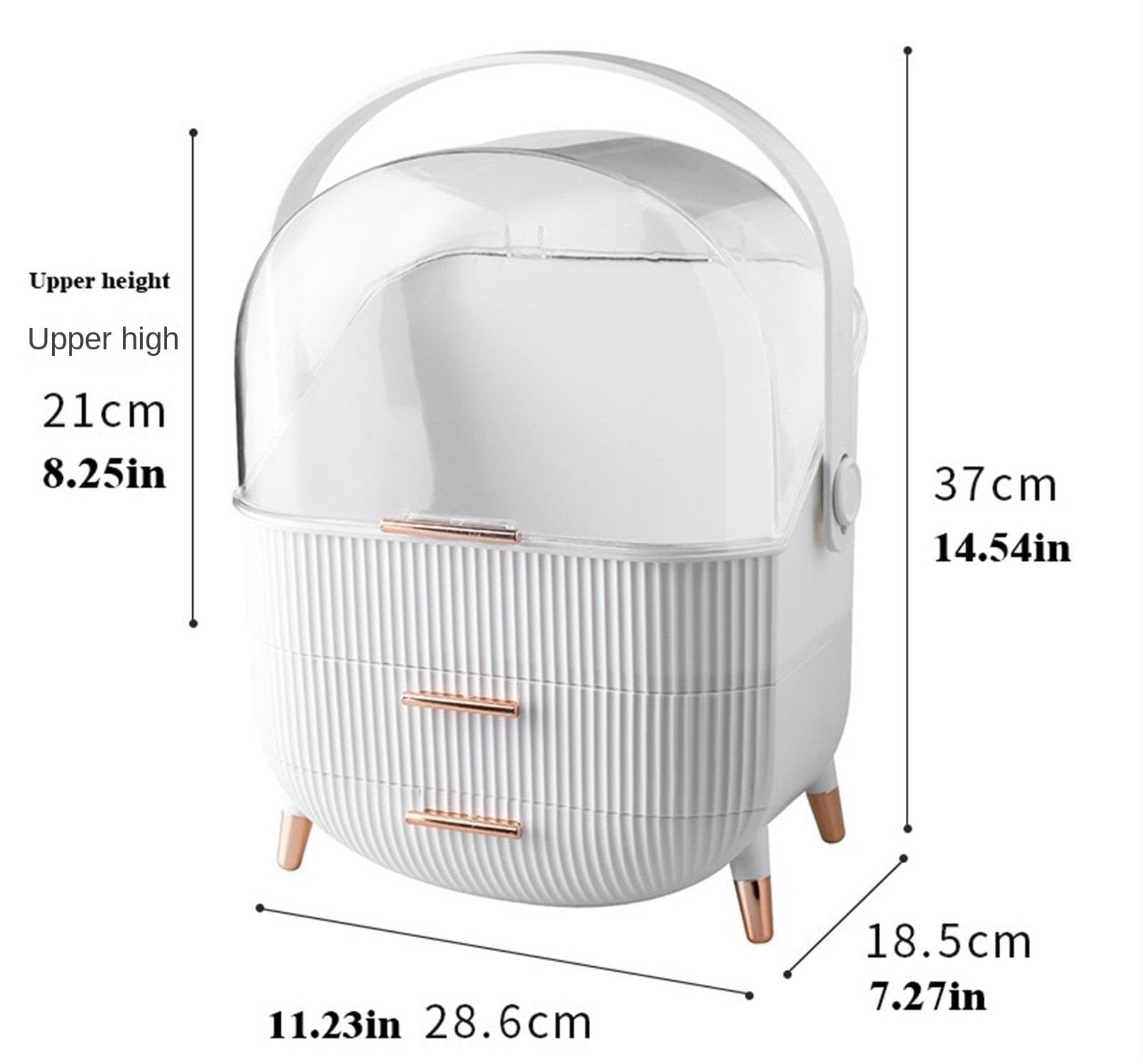 Kosmetik Aufbewahrungsbox Kunststoff Kosmetik Aufbewahrungsbox Mit Schublade Lagerung Dressing Tisch Bad Aufbewahrungsbox Für Schlafzimmer(Grün)