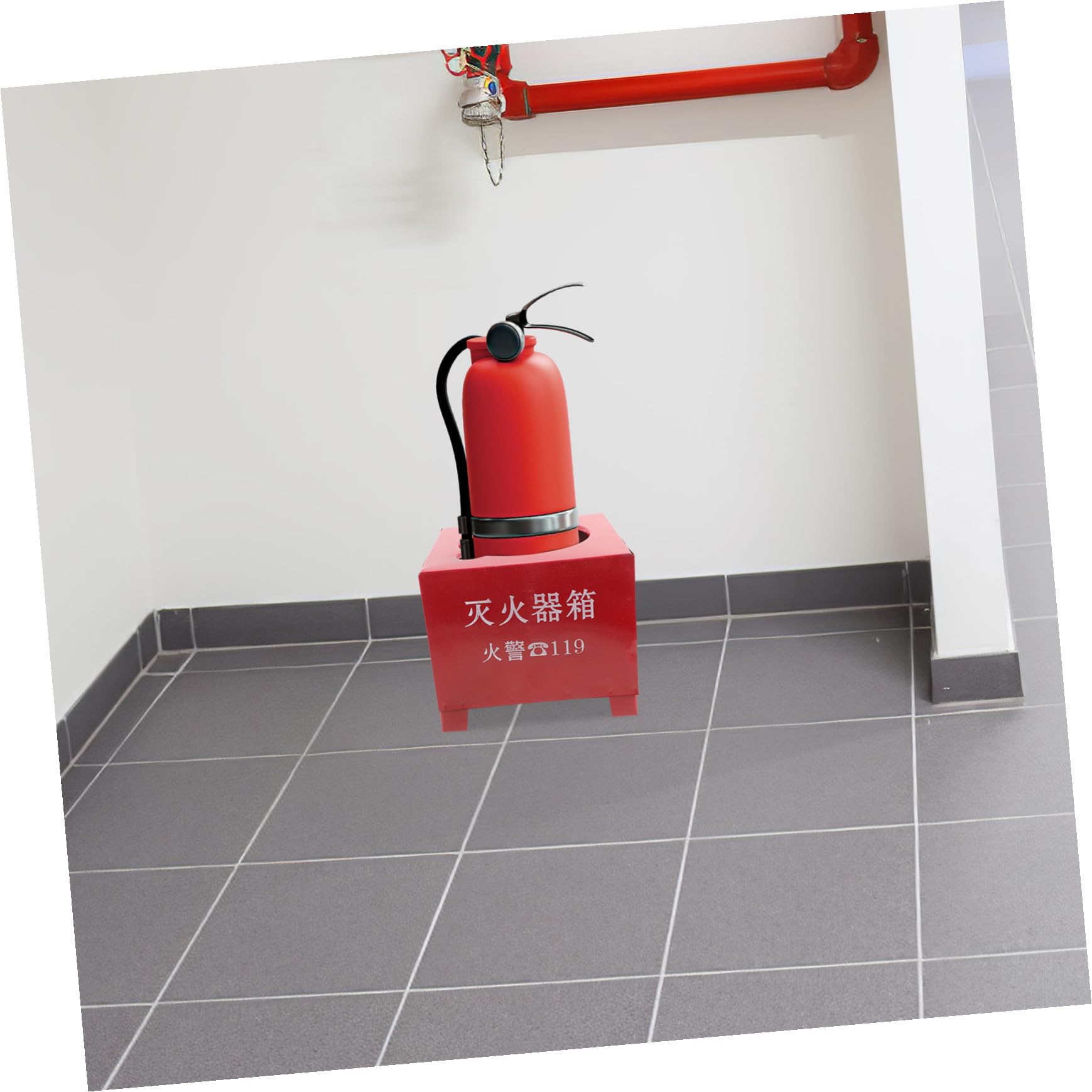 VALICLUD Soporte para Seguridad Rojo para Extintor Hierro en Incendios y 2-4kg Base Resistente Diseño Práctico Adecuado Hogar y Oficina