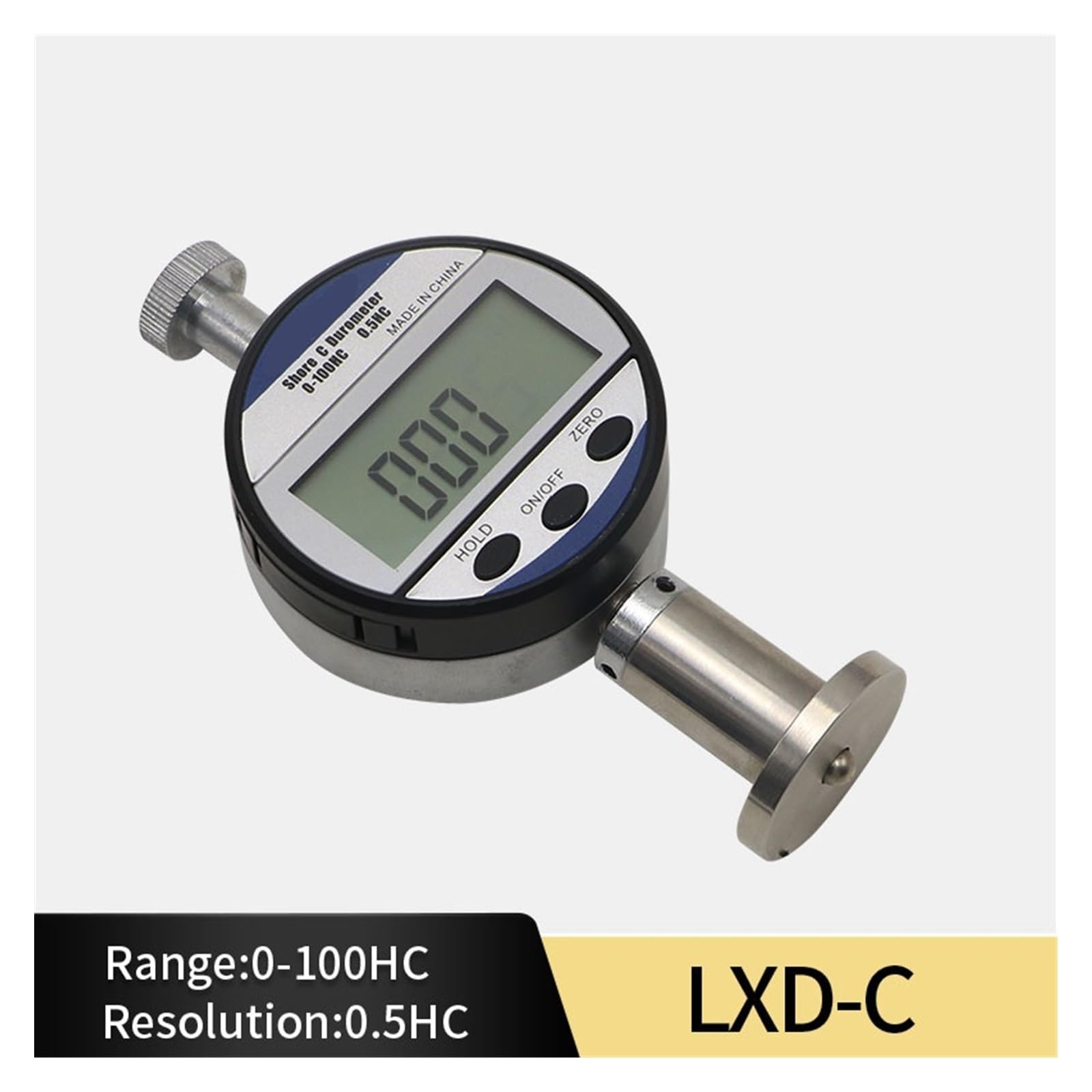 Testeur de dureté, Testeur numérique de dureté Shore, duromètre Shore A/C/D testeur de dureté Shore 0-100 for plastique cuir caoutchouc multi-résine(LXD-C)