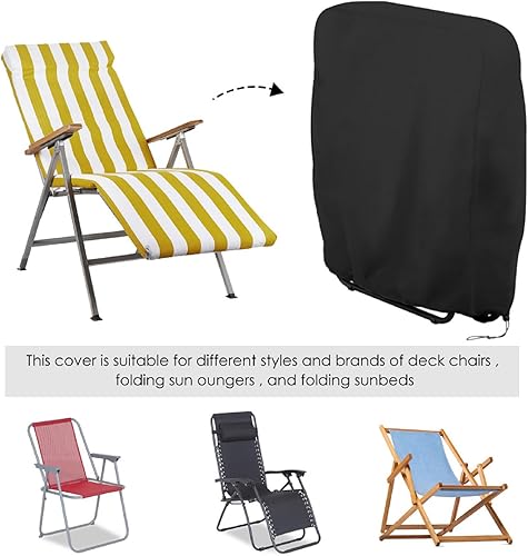 Miniatura 5 de Fundas para sillas de gravedad cero, 2 unidades, para exteriores, plegables, de gravedad cero, impermeables, a prueba de polvo, con bolsa de