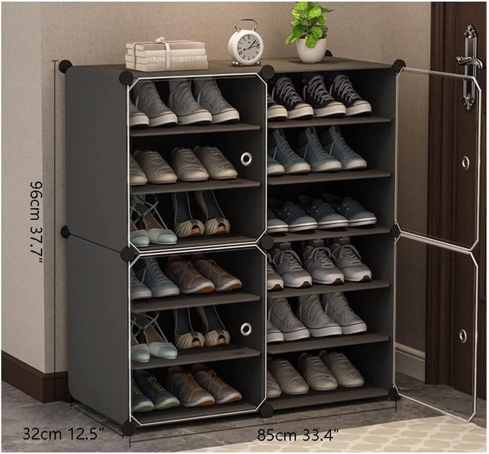Étagère à chaussures extensible et empilable pour entrée (85x32x96cm) - 2
