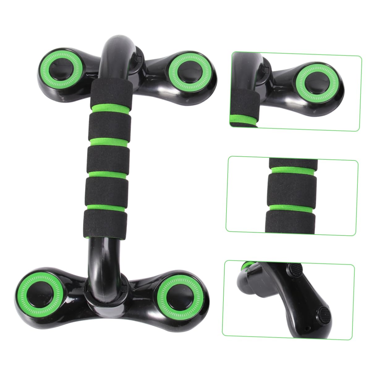 GOOHOCHY Push-up Stands Home Gyms Push-up Frame Lightweight Portable for Men's Muscle Training Green Black