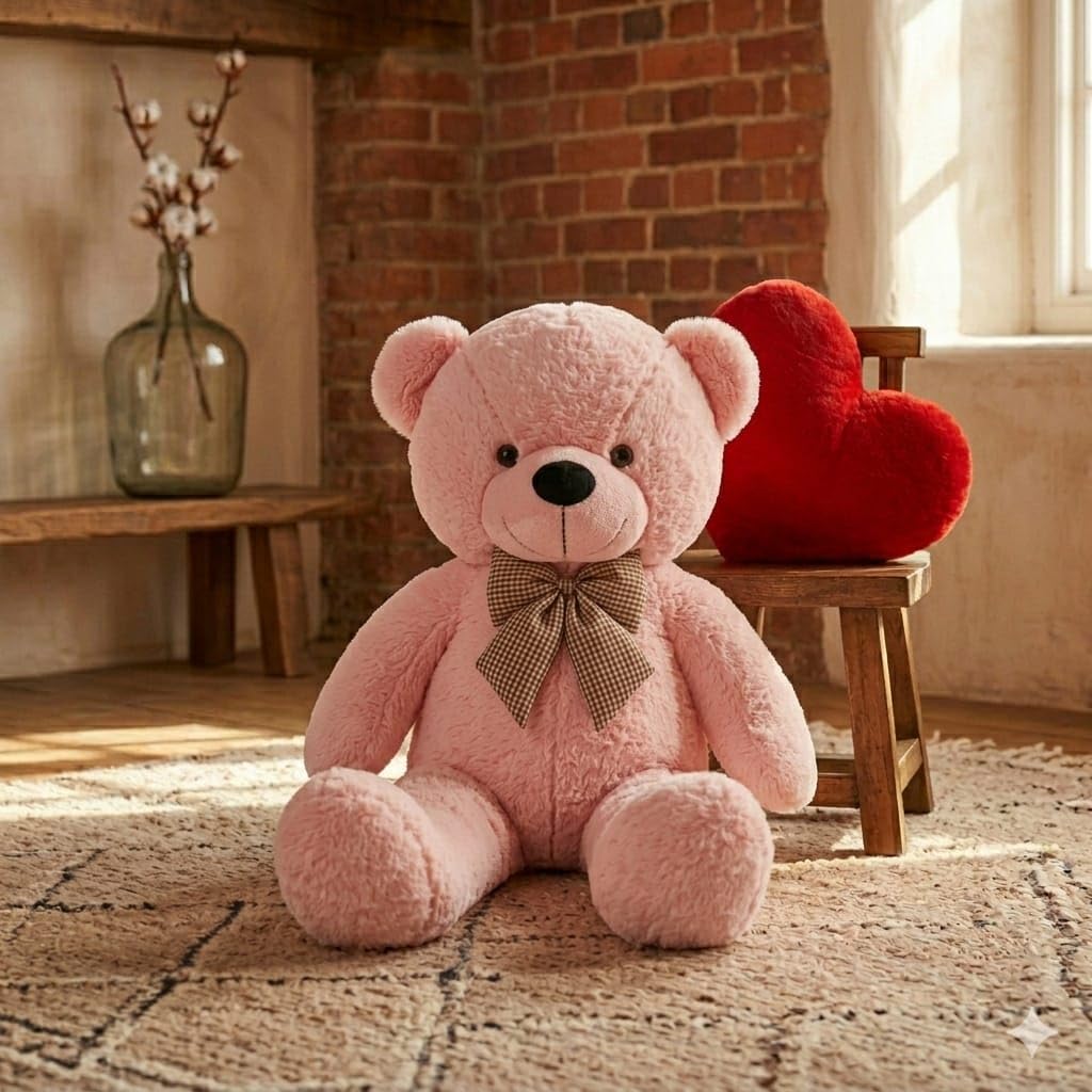 Niku Skin Friendly Ultra Soft 3 Feet Teddy Bear for Kids, Lovable Huggable Cute Soft Giant Teddy Bear for Girlfriends/Wife/Kids/Husband - (Pink, 85 cm) — Amazon image 3