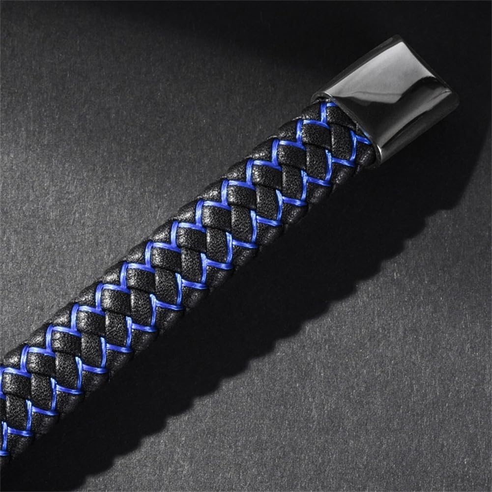 St. Jude Jesus Cross Bracelet Stainless Steel Cross Crucifix Cuff Bracelets San Judas Leather Wristband Pulsera De San Judas Tadeo Cuff Bangle Protection Amulet Jewelry Gift for Him - Image 4