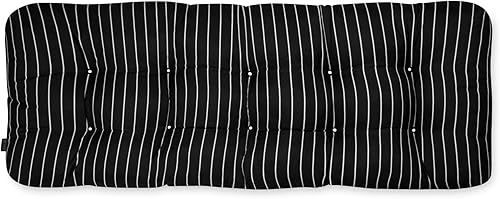 Classic Accessories Cojín para banco de patio, tinta negra, rayas, 48 pulgadas de ancho