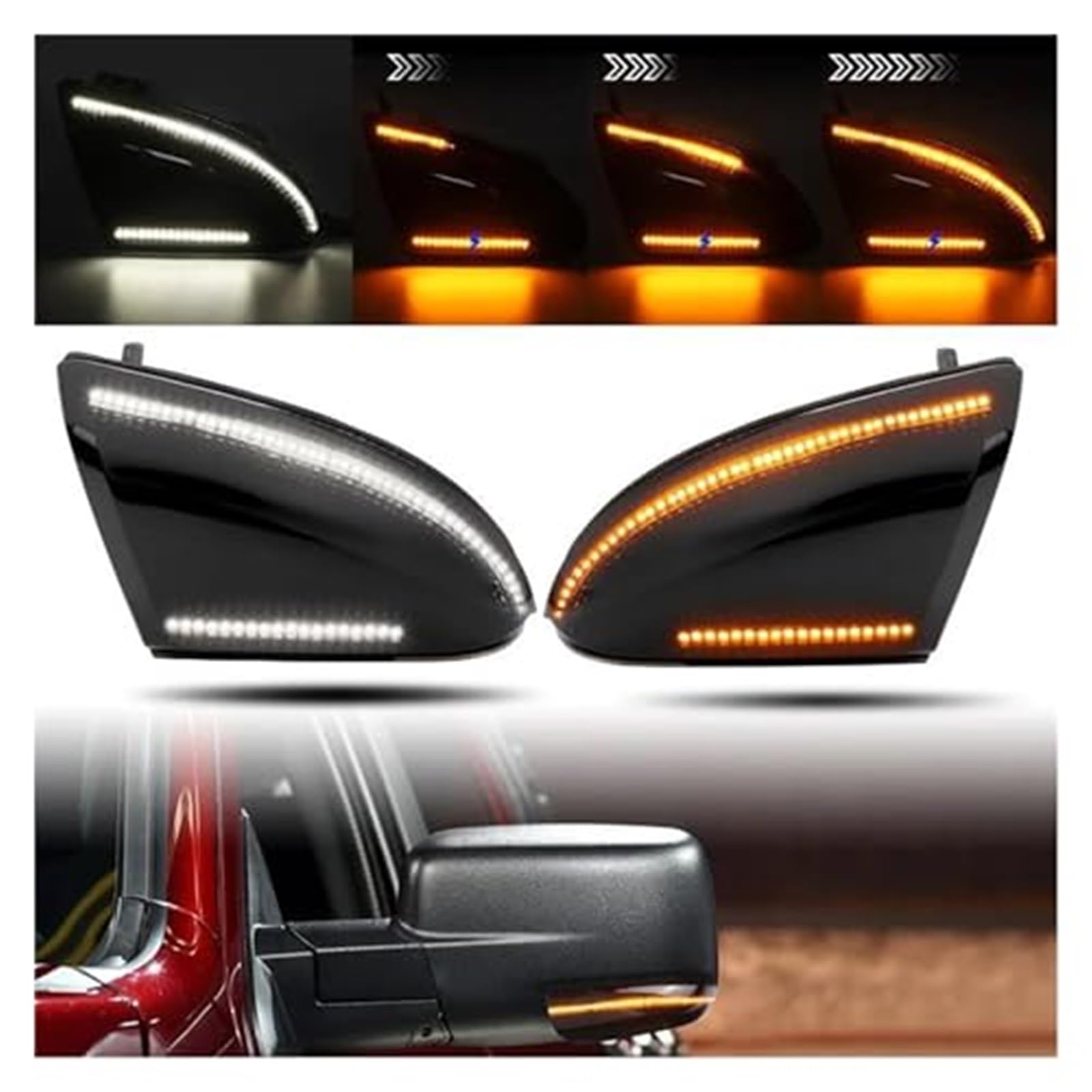 Dla DODGE, dla RAM 2010-2018 2500 3500 dynamiczny migacz