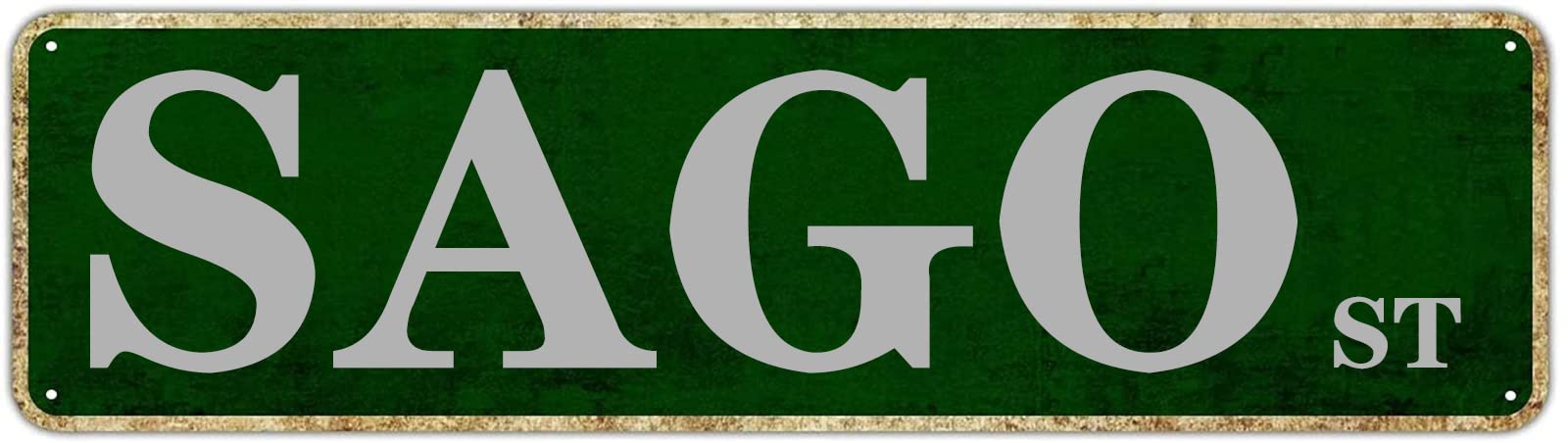 Sago St Retro Tin Signs Aluminum Metal Sign for Home Living Room Garden Wall Yard Pub Club Decor 4x16 Inch