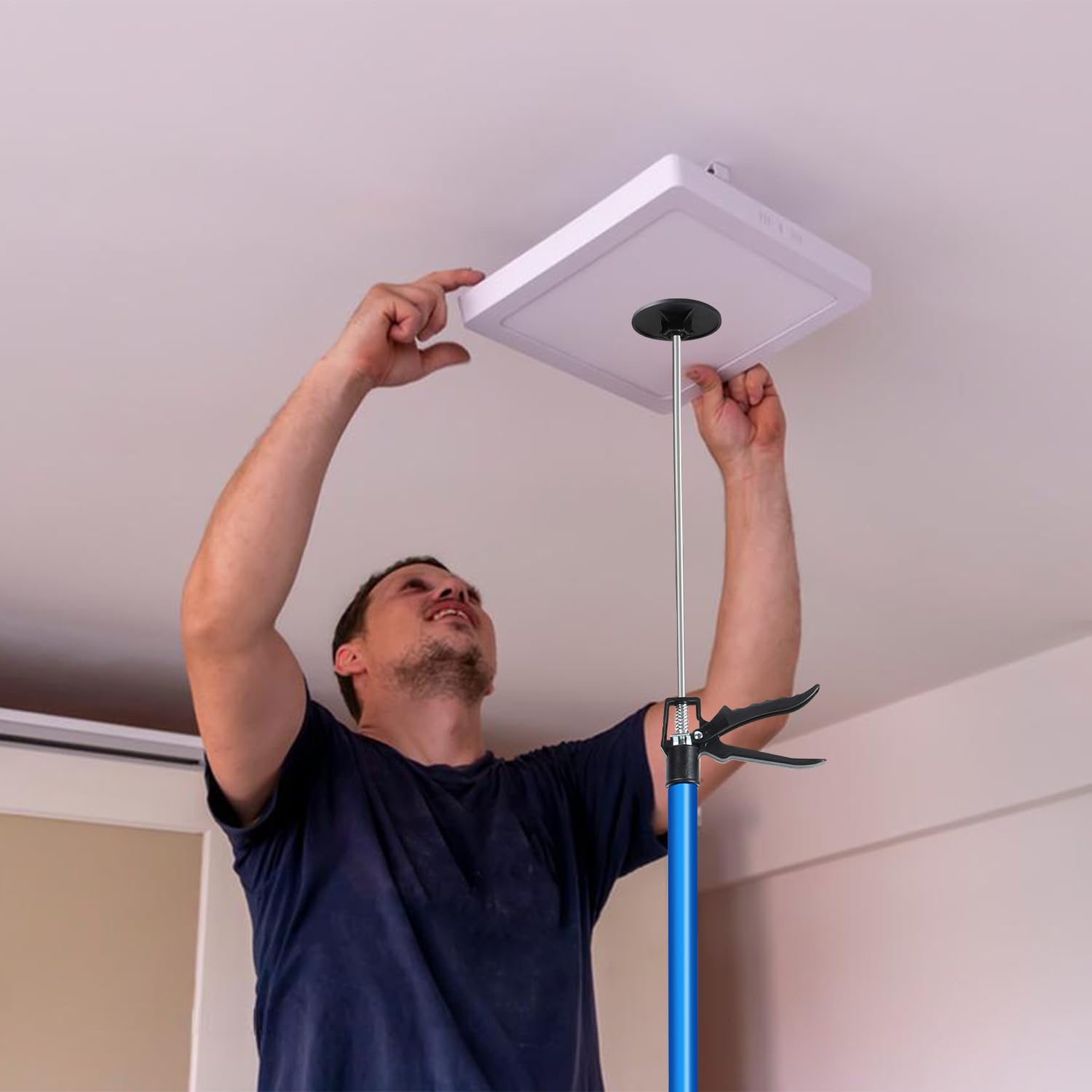𝐉𝐚𝐱𝐠𝐮𝐨𝐦 Deckenstütze Montagestütze 4er Set, 115-290 cm höhenverstellbare Teleskopstütze, 50 kg Tragkraft, 10 cm rutschfeste Pads, Einhandstütze für Trockenbau Türrahmen