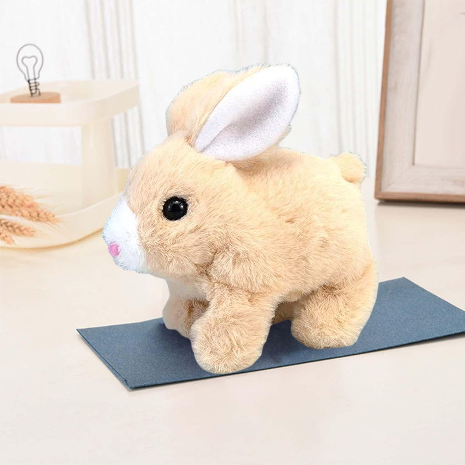 Amazon.co.jp: 電気ウサギの置物 ぬいぐるみ バニー人形 餌付け可能な