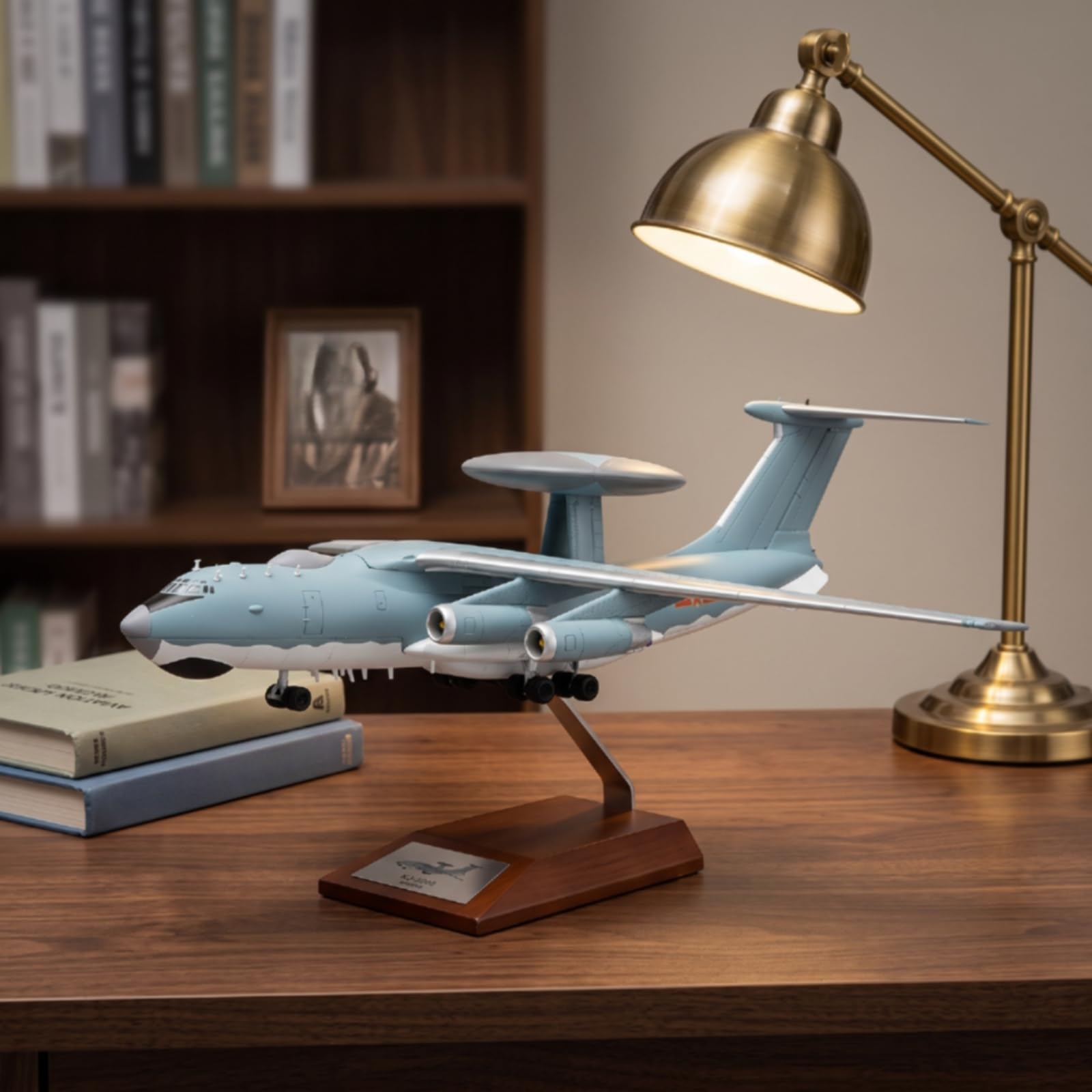 Aereo Avanzato Aeromodello Statico Aereo da Allerta Velivolo Collezionisti Aeroplano Militare Fusoliera in Lega con Finitura Realistica E Cupola di