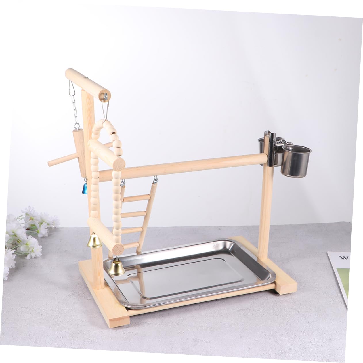 ifundom Hängendes Papageienspielzeug Bewegung Papageienschaukel für Fördert Balance Beige Zufällige Farbe Wellensittiche Nymphensittiche