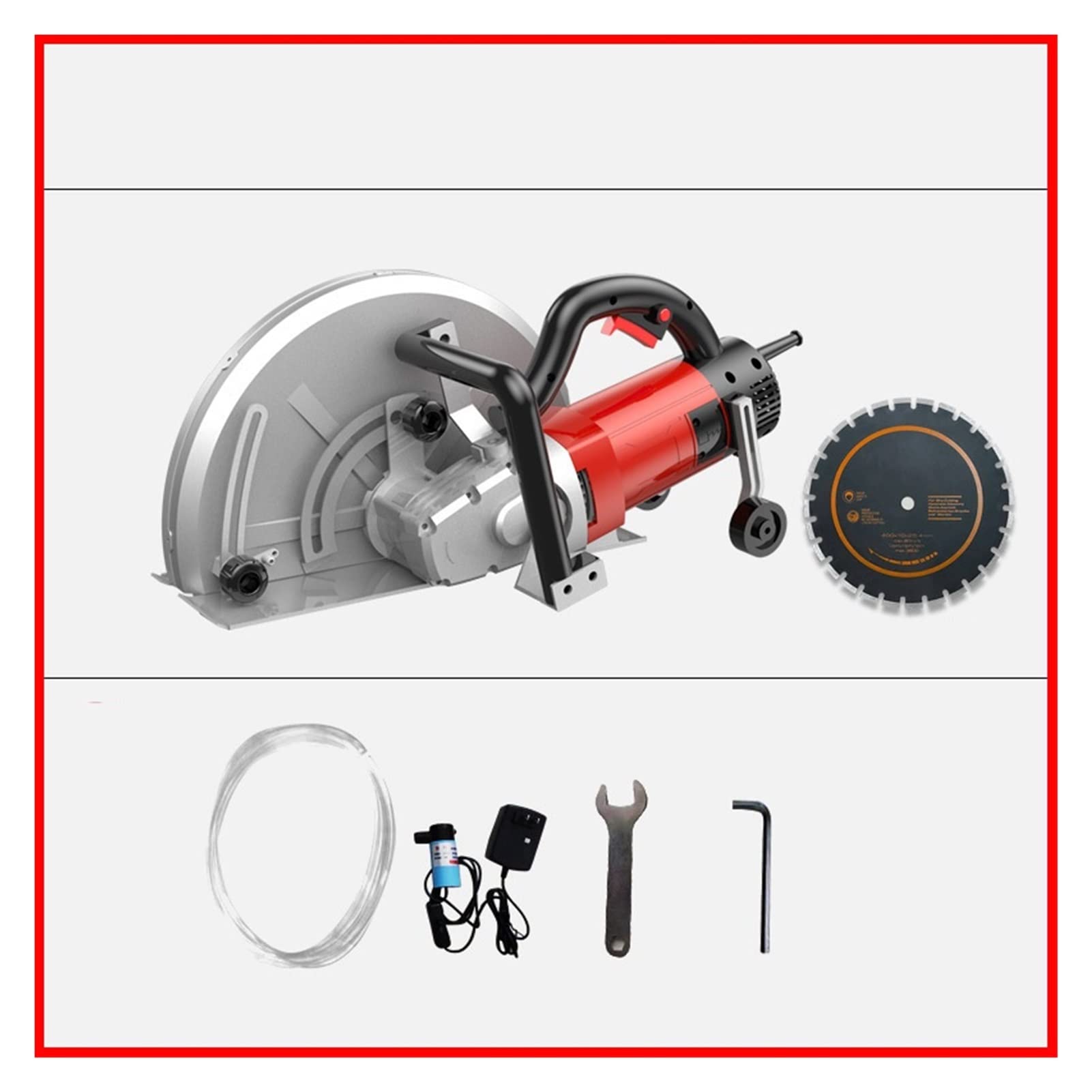 Cortadora de Pared, Máquina tragamonejonte de un solo chip 5500W 400mm Saw Circular Road Stone Door Wall and Window corte eléctrico multifunción(Set 2)