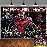 Venom Backdrop Movie Banner Poster Large Indoor or Outdoor Banner Superhero Photo Background for Boy...