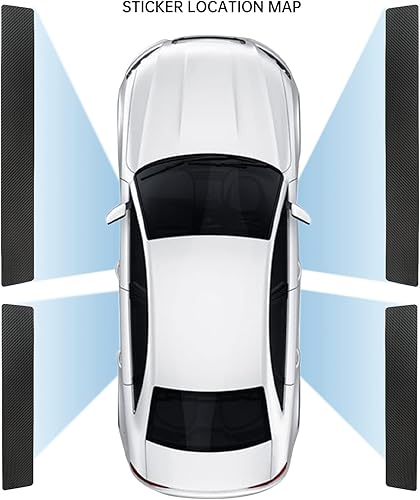 Miniatura 7 de 4 protectores de umbral de puerta de automóvil umbral deportivo de fibra de carbono antiarañazos protección de borde de puerta accesorios para