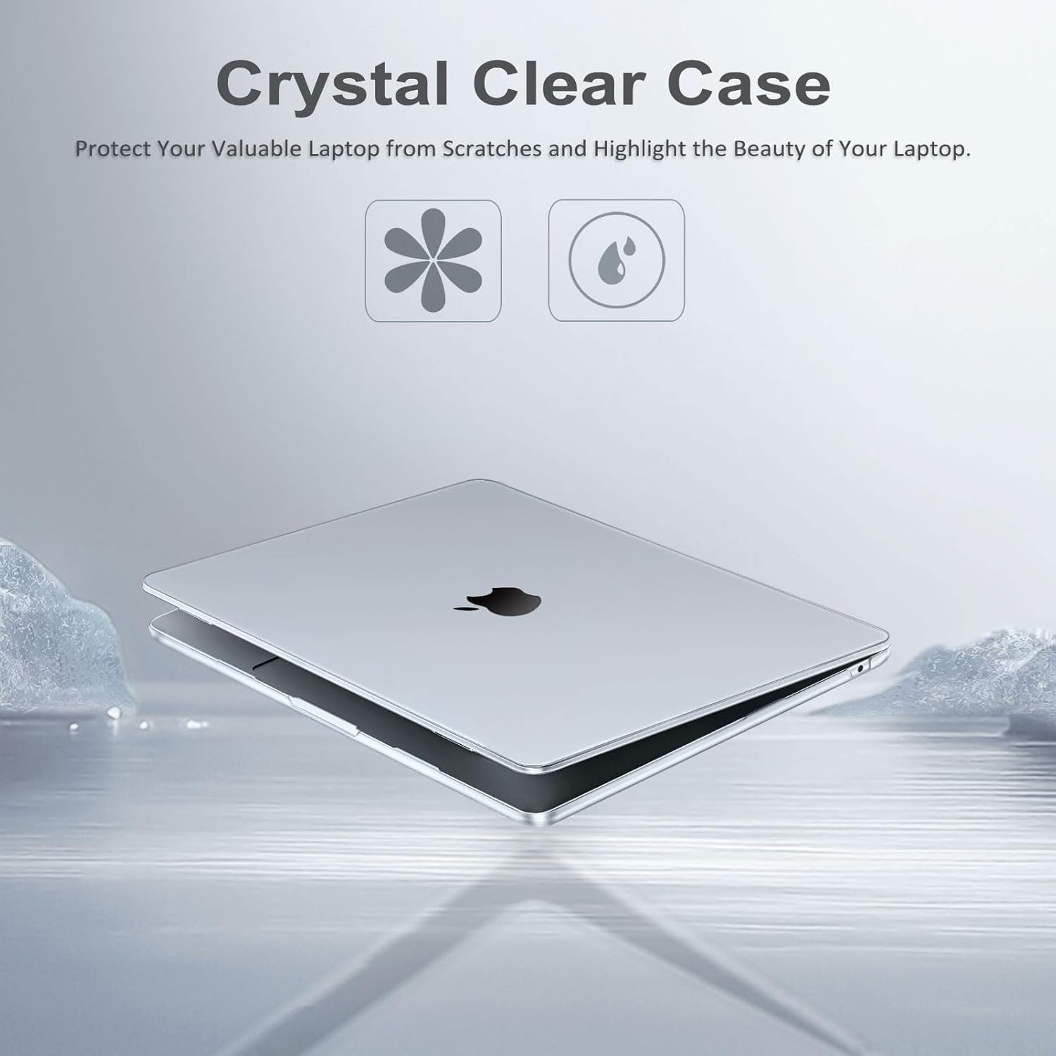 MOSISO Compatible with MacBook Air 15 inch Case 2026 2025 2024 2023 M4 A3241 M3 A3114 M2 A2941 with Liquid Retina Display Touch ID,Plastic Hard Shell&Keyboard Skin&Screen Film&Type C, Crystal Clear - Image 4