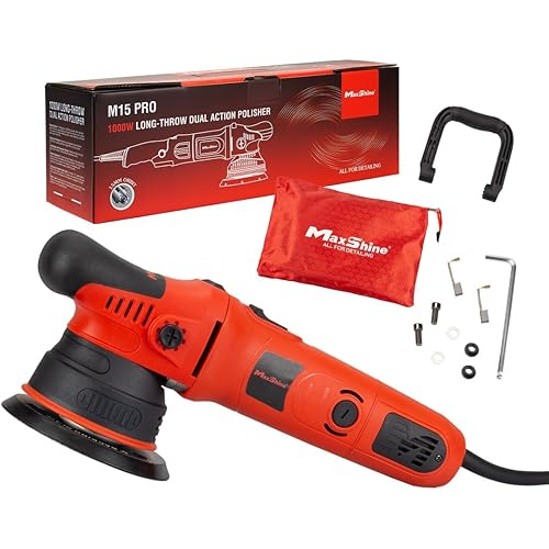 Maxshine M8S V2 Dual Action Polisher, Car Detailing Kit - Powerful 1000W, 6-Speed, 8mm Throw, 5” Disc, 5/16” Thread - Auto Detailing Tool for Paint Protection, Restoration, Scratch Repair & Shine