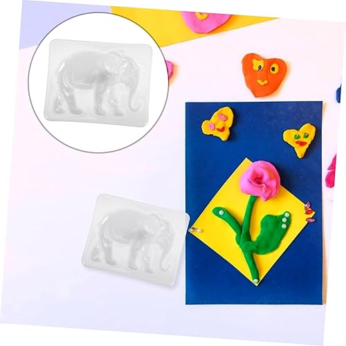 Miniatura 8 de Didiseaon Molde de elefante divertido Molde de silicona de pegamento de cristal DIY Material de silicona de forma redonda