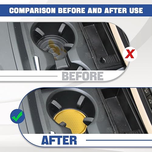 Miniatura 4 de 4 posavasos para automóvil, 2.75 pulgadas, universales, para automóvil, con inserción, tapete de silicona antideslizante, accesorios para el