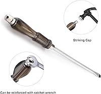 Vista 3 de Utoolmart Destornillador de impacto ranurado 12 pulgadas Keystone Demolición Driver Magnético 1pcs