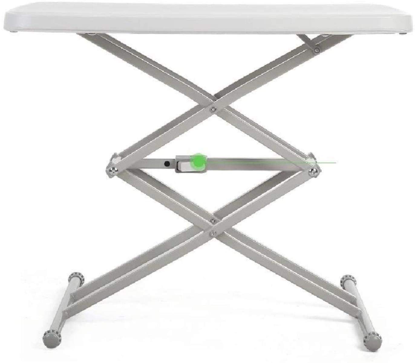 Mesa de elevación portátil para camping y terraza con superficie cuadrada