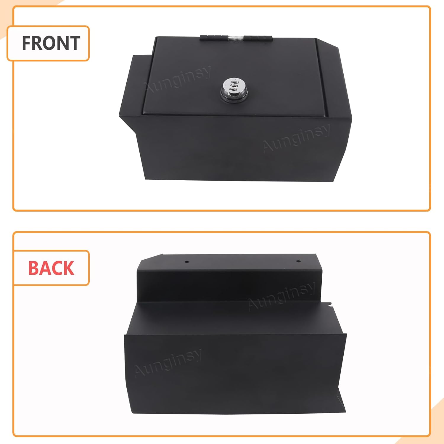Car Center Console Lock Safe Box Armrest Storage Compatible with Toyota Tundra 2022-2025 Center Console Lock Box Armrest Security Organizer Tray Vault with 3 Digit Combo Password Insert Accessories