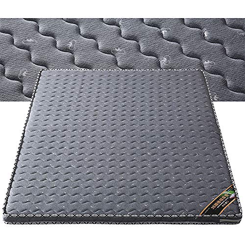 XM&LZ Eco-freundlich Klappmatratze Atmungsaktive Kokosnuss Kokos Matratze Weich Schlafen Pad Firma Matratzen-Topper Home Portable Matratzenauflagen-grau Voll – Bild 4