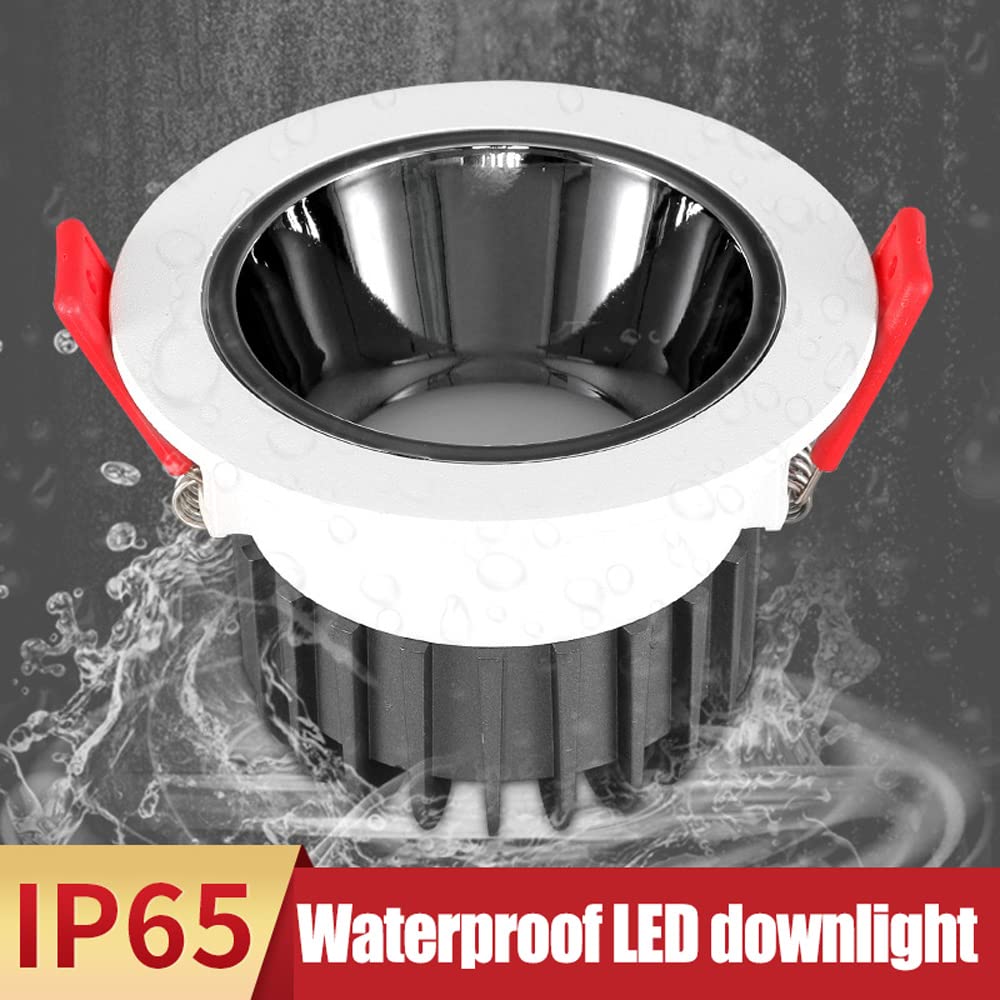 faretti da soffitto 2 Confezioni faretti da Incasso faretti Piatti Baffle Trim Illuminazione Interna a LED per Bagno Cucina Toilette