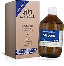 Colloidal Silver 50 ppm, 100% Natural, Colloidal Silver Water, Without Chemical Additives From Pharmacy Manufacture 500 ml
