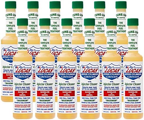 Lucas Upper Cylinder Lubricant & Fuel Injector Cleaner (5.25 oz.)-12 Pack