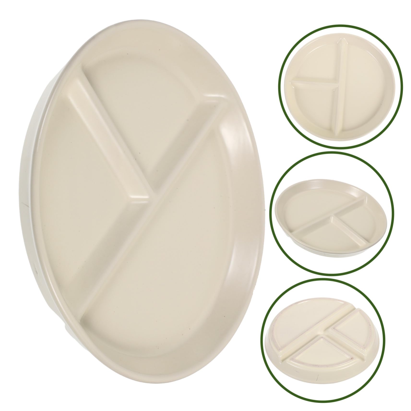 Assiette Diététique Compartimentée en Céramique Blanche pour Adultes