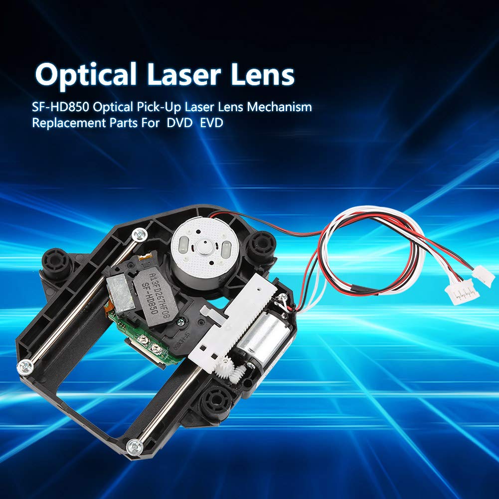 Jerys Optical Pick Up Lens, Standardized Unit for EVD for DVD, Laser Pickup Laser Head VCD CD Audio Replaceable Optical Pickup Laser Lens, CD VCD Players Mechanism Replacement Parts Parts Video