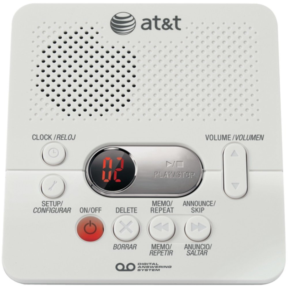 AT&T 1740 Digital Answering System W/ 60 Min Recording Time & Memo Recording Electronics Computers Accessories