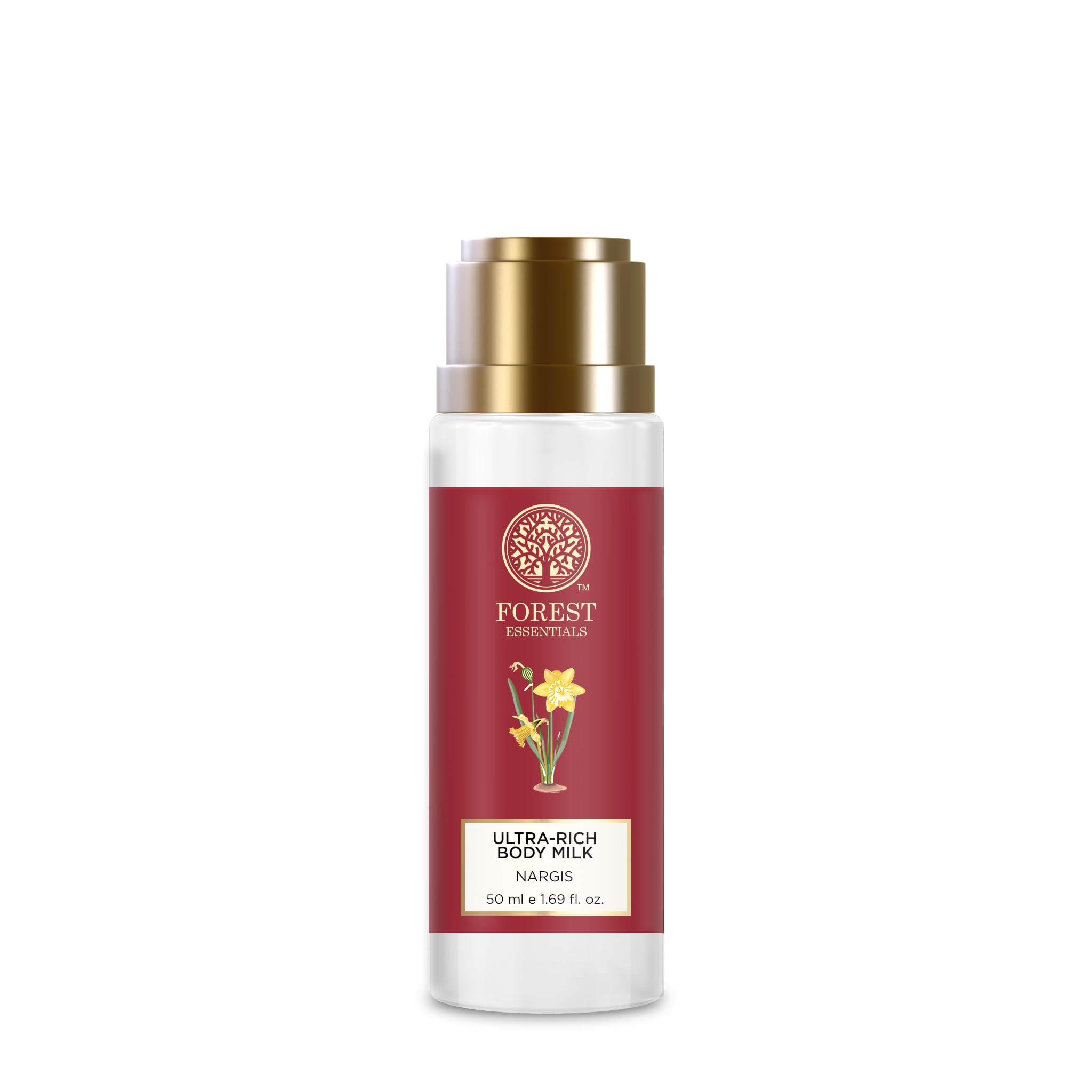 Forest Essentials Ultra-Rich Body Milk Nargis | Ayurvedic Nourishing Body Lotion to Replenish Skin Moisture and Leave it Smooth & Scented