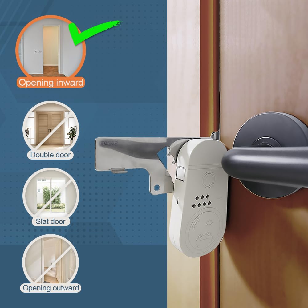 CGPLUS SEDOLI - Tope de puerta de seguridad con alarma de 100 dB para una estancia segura, hogar, viajes
