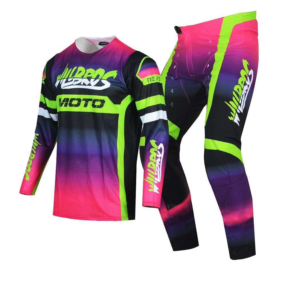Juventud Niños‌ Pantalones Camiseta Combinación de Motocross Bicicleta MX Maillot Moto Motocicleta de Enduro