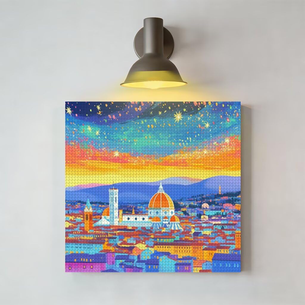 S0426 Kościół Diamentowe zestawy artystyczne dla dorosłych, 61 x 79 cm, mały obraz diamentowy, widok nocny, płótno, kryształ, sztuka i rękodzieło, zestawy hobbystyczne, 5D, obrazy do dekoracji ścian