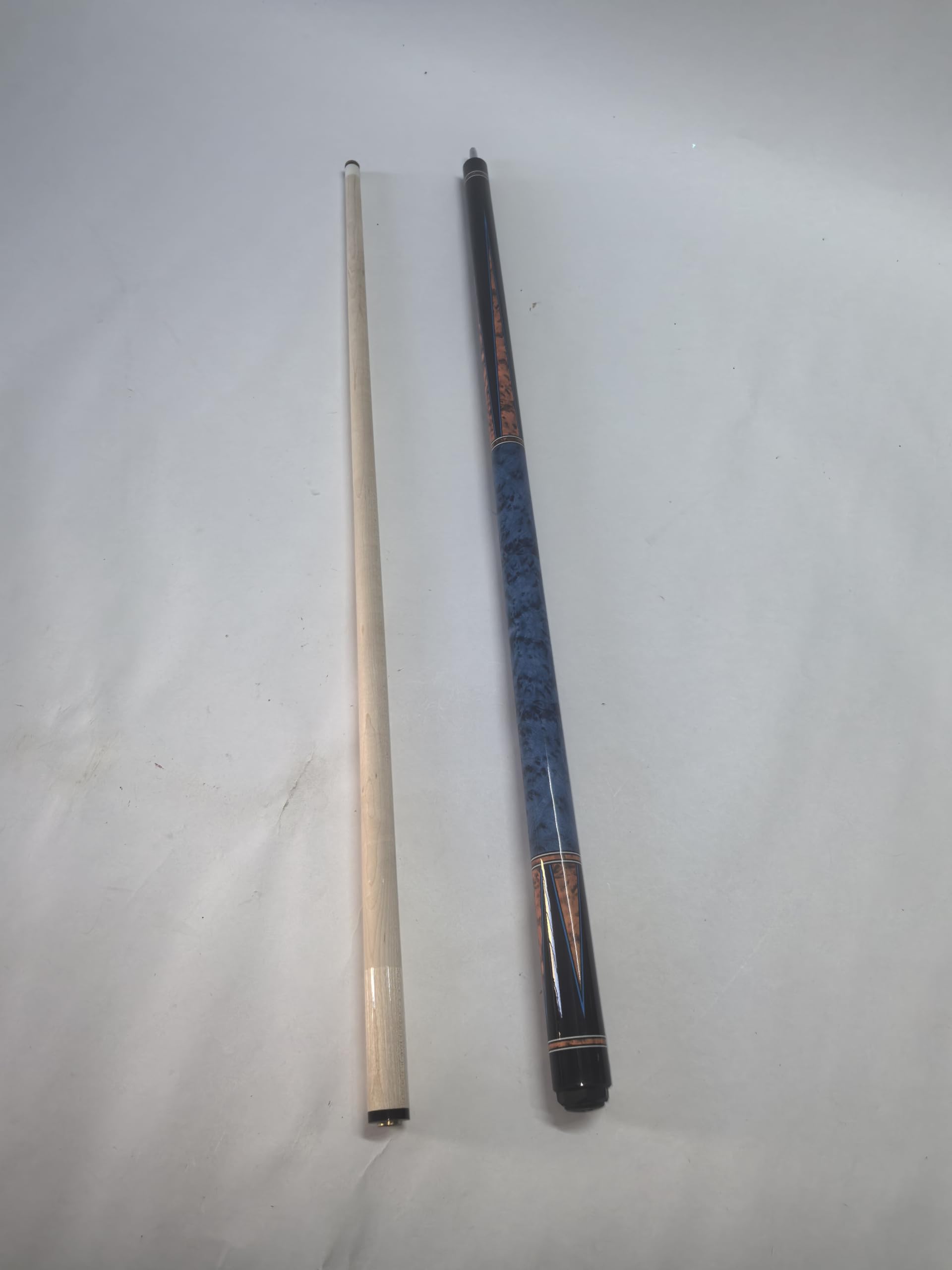 Bili Biliard Canadian Maple Pool Cue Sticks (10mm/11.5mm/13mm), 58″ 2-Piece Pool Sticks with Low Deflection Shaft,Billiard Sticks for Home, Bar, and Tournament Play (Blue 11.5mm)