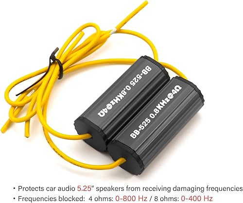 Miniatura 3 de RECOIL Bloques de graves BB-525 diseñados para proteger el audio del automóvil altavoces de 5.25 pulgadas, eliminar frecuencias de 0 a 800 Hz a 4