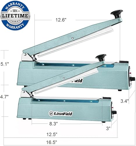 Vista 53 de Sealer Pro, sellador térmico patentado por impulso de 8 pulgadas, máquina selladora de bolsas súper resistente de 0.079 in de ancho de sellado con 2