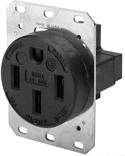 Hubbell Wiring Device-Kellems 50 A, Industrial, Receptacle, 