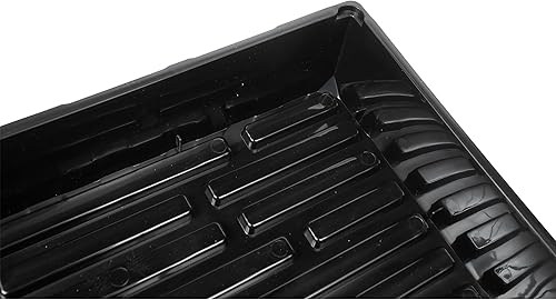 Miniatura 3 de SUNPACK Bandeja de siembra de plástico para invernaderos, color negro, 2.5" de 10" x 20"
