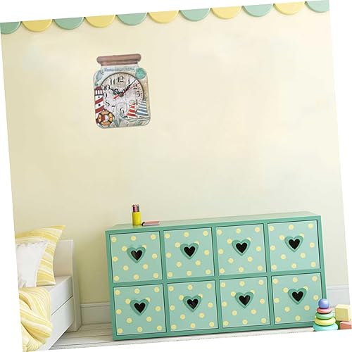 Miniatura 6 de LIFKOME Cartoon Wall Clock reloj Digital de pared Wooden Wall Clock Creative Wall Clock Easy Read Wall Clock Arabic Numerals Wall Clock Vintage