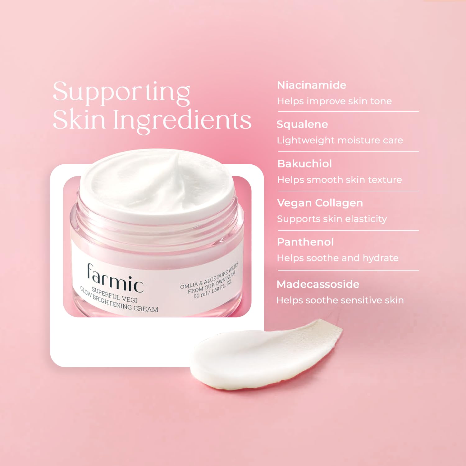 Superful Vegi Glow Cream (1.69 fl oz) – Rich, Long-Lasting Hydration, Deep-Absorbing Facial Cream for Dry and Sensitive Skin