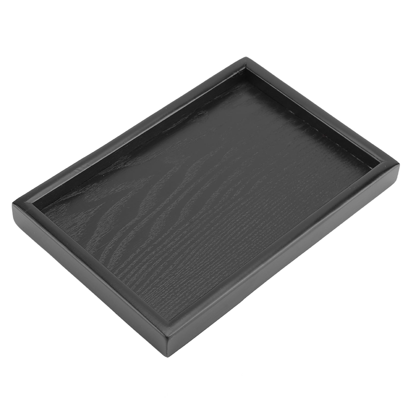 Rectangular Black Wood Serving Tray Non Slip Tray for Tea, Coffee, Food, Home, Restaurants, 22 x 15 cm — image 1