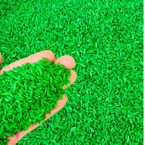 The Wood Etch Colored Rice – Green Sensory Bin Filler