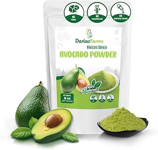 DARLAC FARMS Freeze Dried Avocado Powder 8Oz, Natural ingredients, Nutrient-rich, Vegan, No Add Sugar, Preservative-free, Convenient zip-lock Pouch, Perfect for Smoothies, Baking, Seasoning