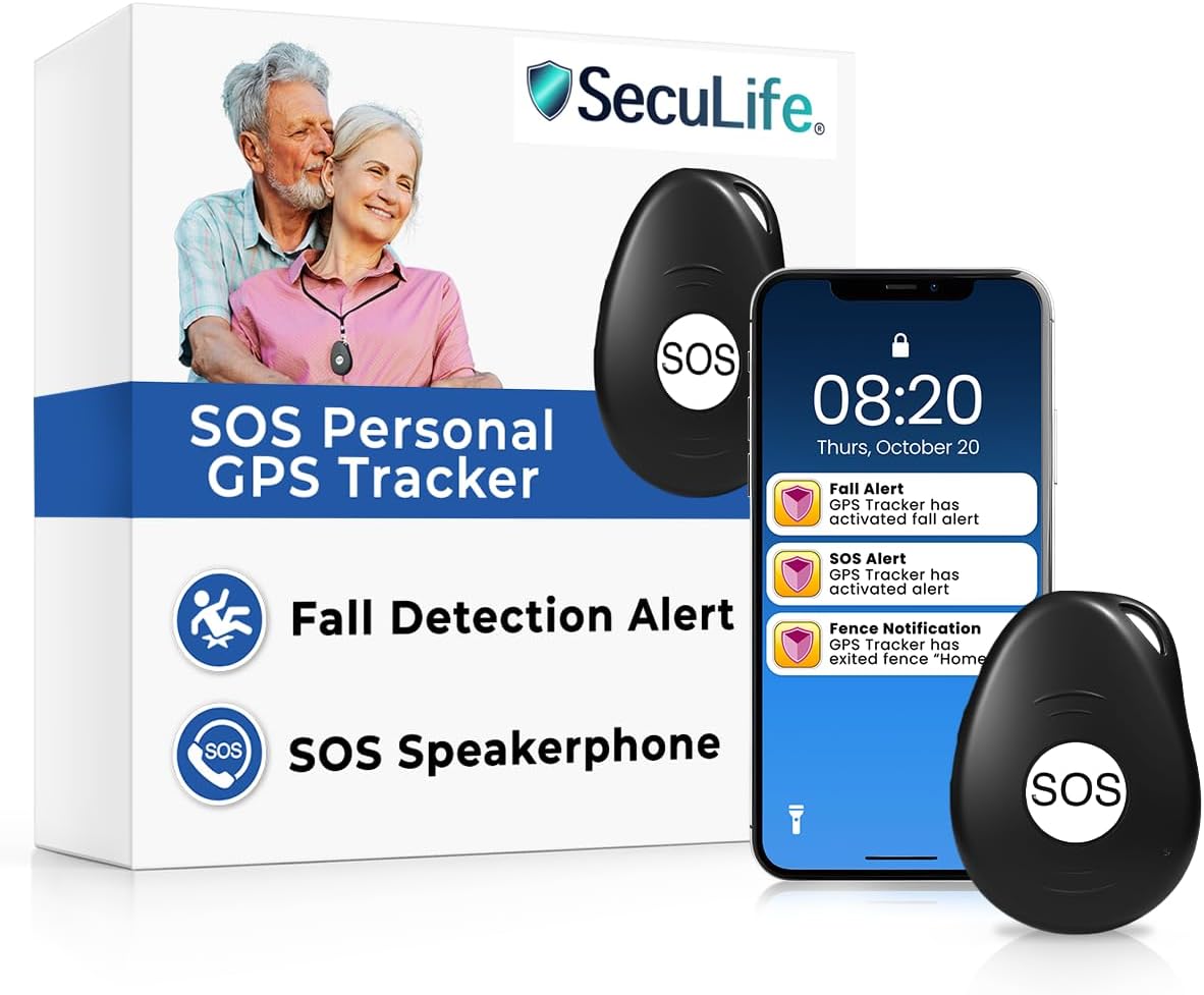 Cellular 4G Mobile Medical Alert System for Seniors - $20/mo includes Elderly Fall Detection, GPS Capabilities, Waterproof Wearable Panic Button, Assistive Speakerphone, Senior Safety mobile App alert