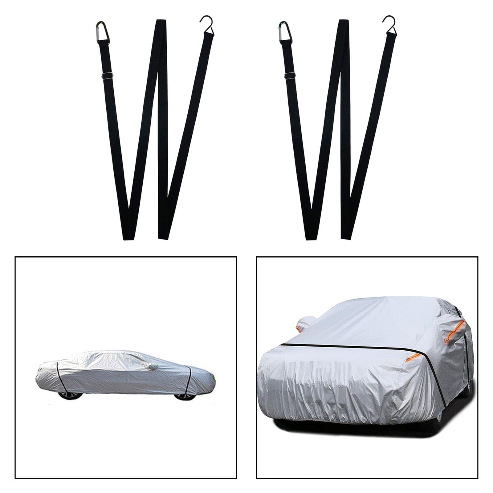 Sangles de Protection Contre Le Vent pour Bâche de Voiture, Ceinture de Fixation Noire, Pratique, Corde Coupe-Vent, Bâche de Voiture, Bande Fixe pour