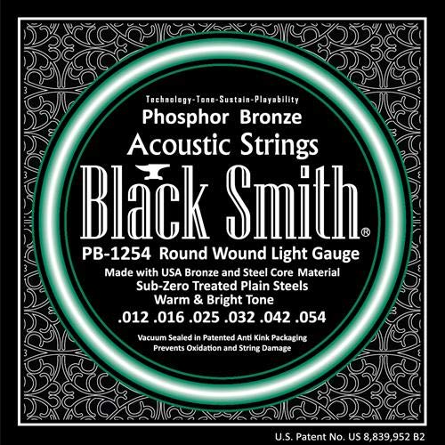 Black Smith PB1254 – Jeu Cordes acoustiques 12-54 - Les Beatles, Paul McCartney, John Lennon, RIngo Starr, George Harrison Black Smith PB1254 - Jeu Cordes acoustiques 12-54